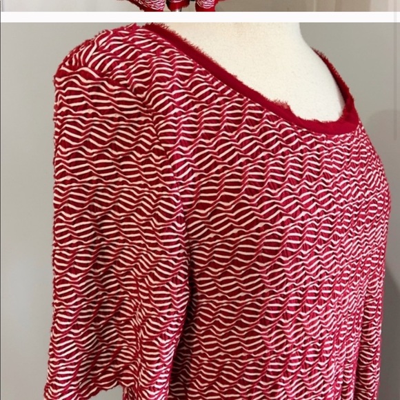 Anthropologie Red Woven Shift Dress Maeve Large - Picture 2 of 5